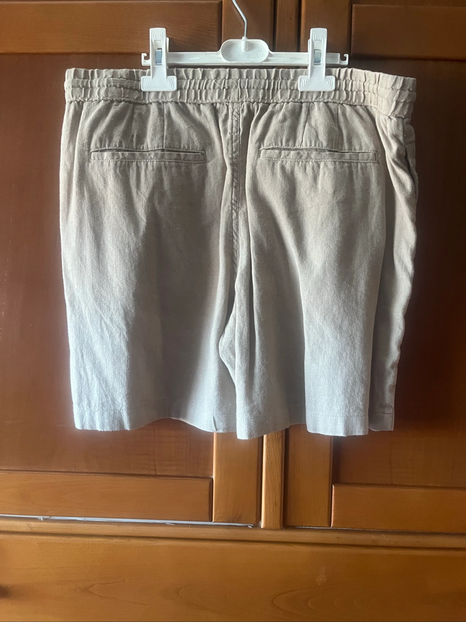 Shorts en lin beige – photo 2